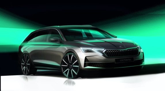 Škoda Unveils First Sketches of the Refreshed Octavia