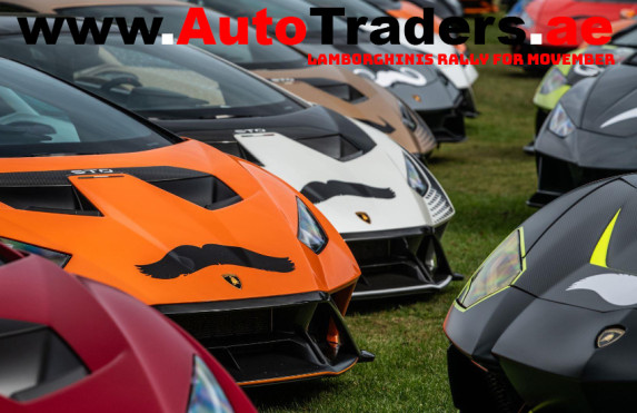 Roaring Support I 1600+ Lamborghinis Rally for Movember