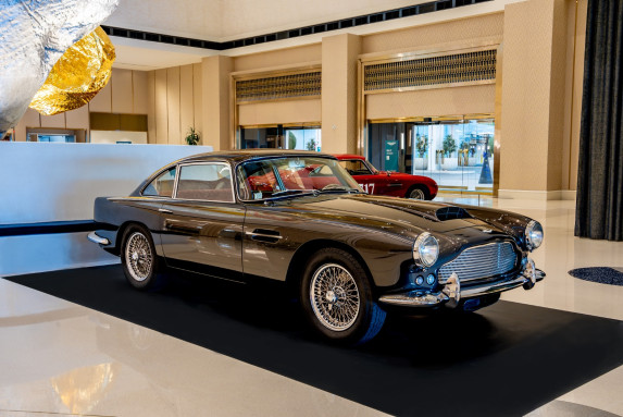 Aston Martin's British Bloodline Display at Fontainebleau Las Vegas