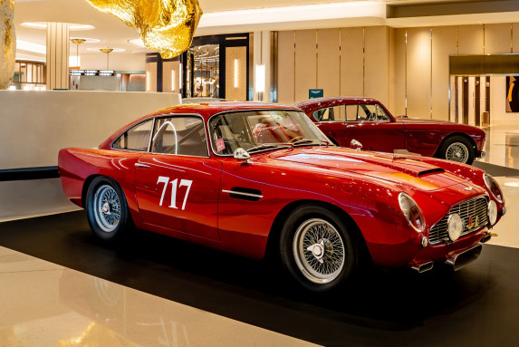 Aston Martin's British Bloodline Display at Fontainebleau Las Vegas