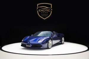 2017 Ferrari 488 Spider With a Blue Exterior | Exotic Cars Dubai